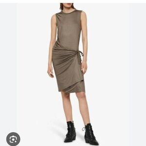 All Saints women Lisen dress size Large sleeveless olive green